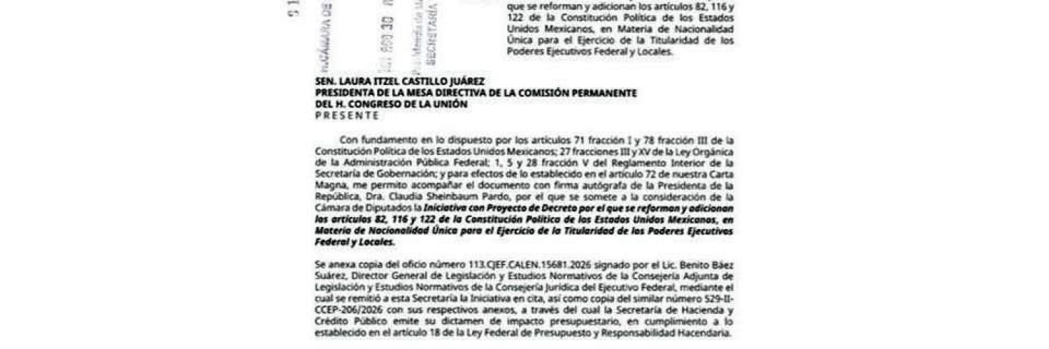 iniciativa presidencial doble nacionalidad